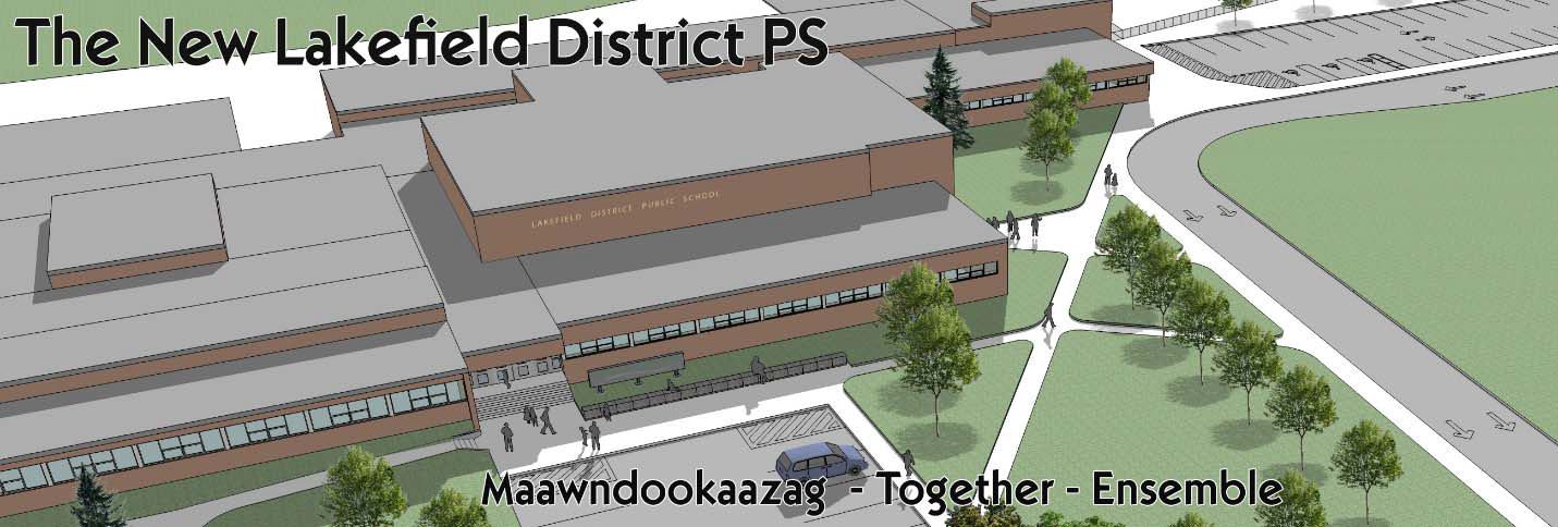 Artist's drawing of new Lakefield District Public School